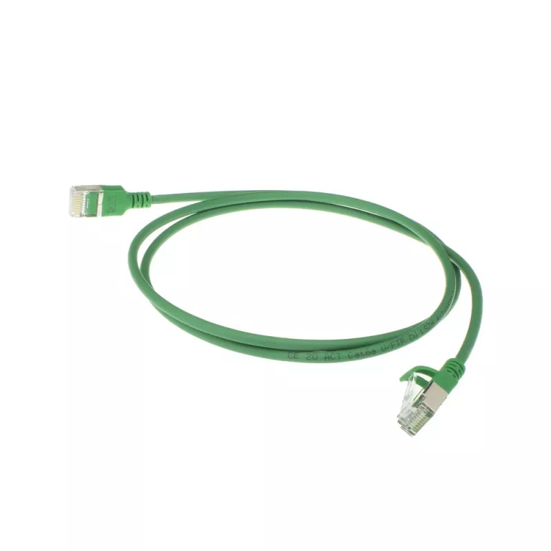 ACT Grün 7m LSZH U/FTP CAT6A Rechenzentrums-Slimline-Patchkabel mit Rastnasenschutz und RJ45-Steckern