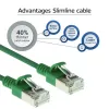ACT Grün 10 Meter LSZH U/FTP CAT6A Datacenter Slimline Patchkabel, rastnasenfrei mit RJ45-Steckern