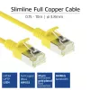 ACT Gelb 7 Meter LSZH U/FTP CAT6A Rechenzentrums-Slimline-Patchkabel mit Rasthaken-Schutz und RJ45-Steckern