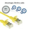 ACT Gelb 10 m LSZH U/FTP CAT6A Rechenzentrums-Slimline-Patchkabel mit RJ45-Steckern und Knickschutz