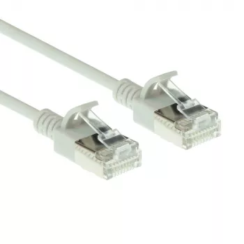 ACT Grau 0,15 Meter LSZH U/FTP CAT6A Rechenzentrum-Slimline-Patchkabel, rastnasenschutz mit RJ45-Steckern