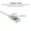 ACT Grau 0,15 Meter LSZH U/FTP CAT6A Rechenzentrum-Slimline-Patchkabel, rastnasenschutz mit RJ45-Steckern