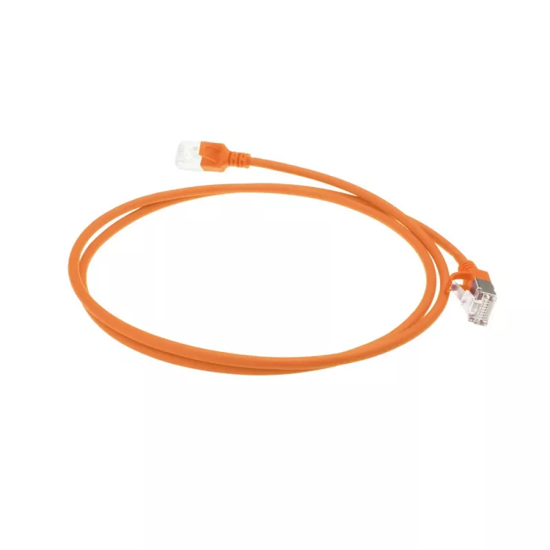 ACT Orange 1 m LSZH U/FTP CAT6A Datacenter-Slimline-Patchkabel mit Rastnasenschutz und RJ45-Steckern