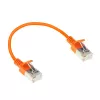 ACT Orange 0,25 Meter LSZH U/FTP CAT6A Rechenzentrums-Slimline-Patchkabel, rastnasenfrei mit RJ45-Steckern