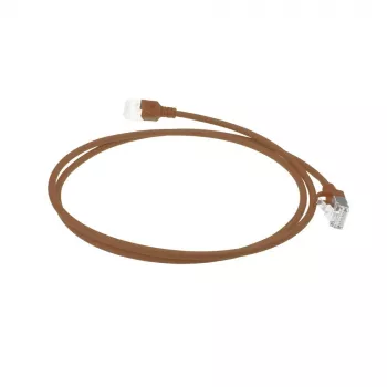 ACT Braun 1 Meter LSZH U/FTP CAT6A Rechenzentrum Slimline Patchkabel rastnasenfrei mit RJ45-Steckern