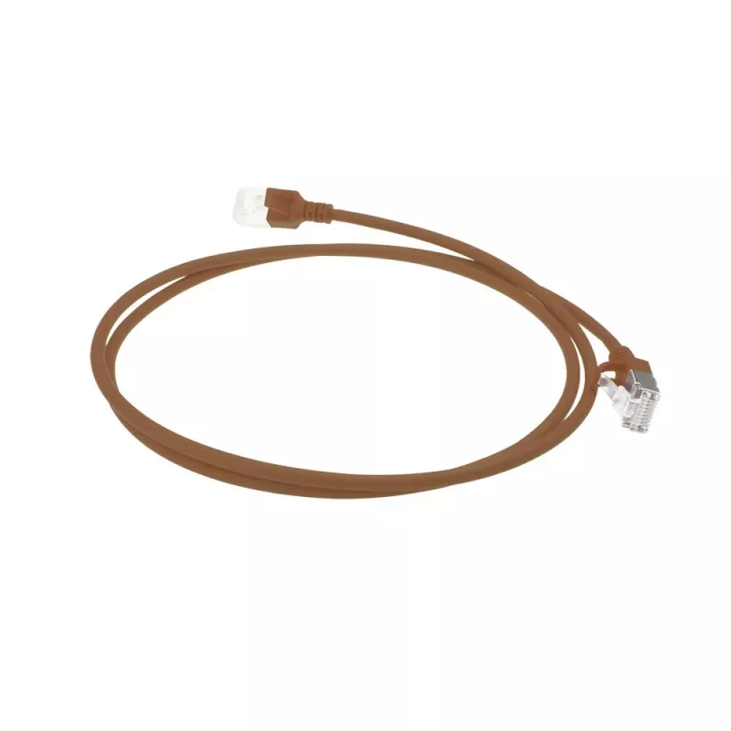 ACT Braun 3 Meter LSZH U/FTP CAT6A Datacenter Slimline Patchkabel mit RJ45-Steckern