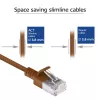 ACT Braun 0,15 Meter LSZH U/FTP CAT6A Datacenter-Slimline-Patchkabel snagless mit RJ45-Steckern