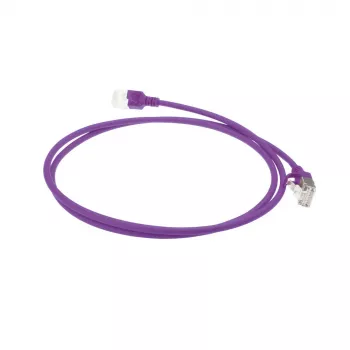 ACT Lila 1 Meter LSZH U/FTP CAT6A Rechenzentrum Slimline Patchkabel rastnasenfrei mit RJ45-Steckern