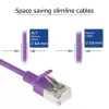 ACT Lila 1 Meter LSZH U/FTP CAT6A Rechenzentrum Slimline Patchkabel rastnasenfrei mit RJ45-Steckern