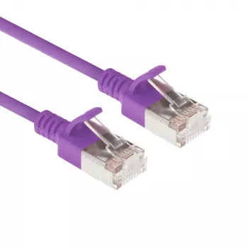 ACT Lila 7 m LSZH U/FTP CAT6A Datacenter-Slimline-Patchkabel snagless mit RJ45-Steckern