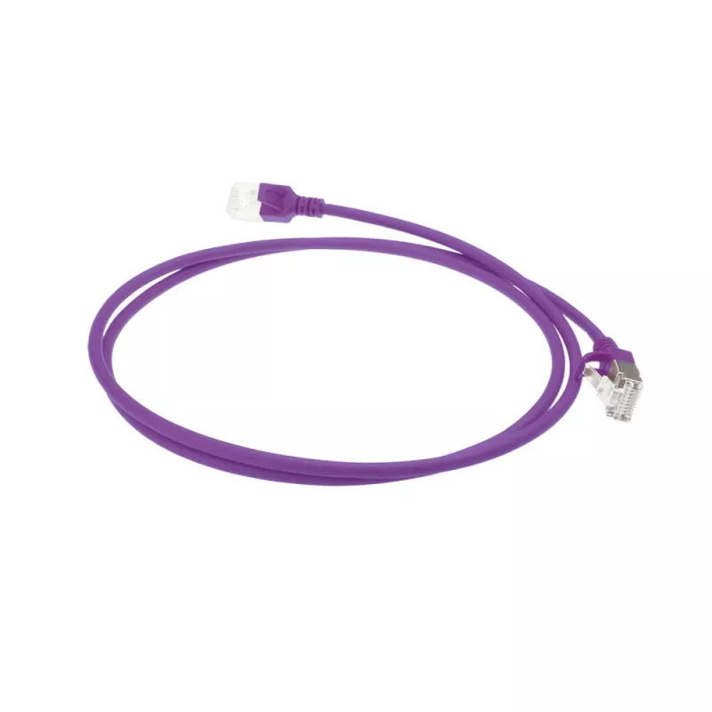 ACT Lila 7 m LSZH U/FTP CAT6A Datacenter-Slimline-Patchkabel snagless mit RJ45-Steckern