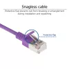ACT Lila 1,5 m LSZH U/FTP CAT6A Rechenzentrums-Slimline-Patchkabel rastnasenlos mit RJ45-Steckern