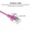 ACT Pink 10m LSZH U/FTP CAT6A Data Center Slimline Patchkabel rastnasenfrei mit RJ45-Steckern
