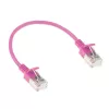 ACT Rosa 0,15 Meter LSZH U/FTP CAT6A Rechenzentrums-Slimline-Patchkabel rastnasenfrei mit RJ45-Steckern