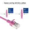 ACT Pink 1,5 m LSZH U/FTP CAT6A Datacenter-Slimline-Patchkabel snagless mit RJ45-Steckern