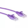 ACT Lila 7 Meter LSZH U/UTP CAT6 Datacenter Slimline Patchkabel mit rastnasenfreien RJ45-Steckern
