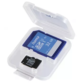 Hama DuoCase Speicherkarten-Etui 2 Karten Polypropylen (PP) Transparent