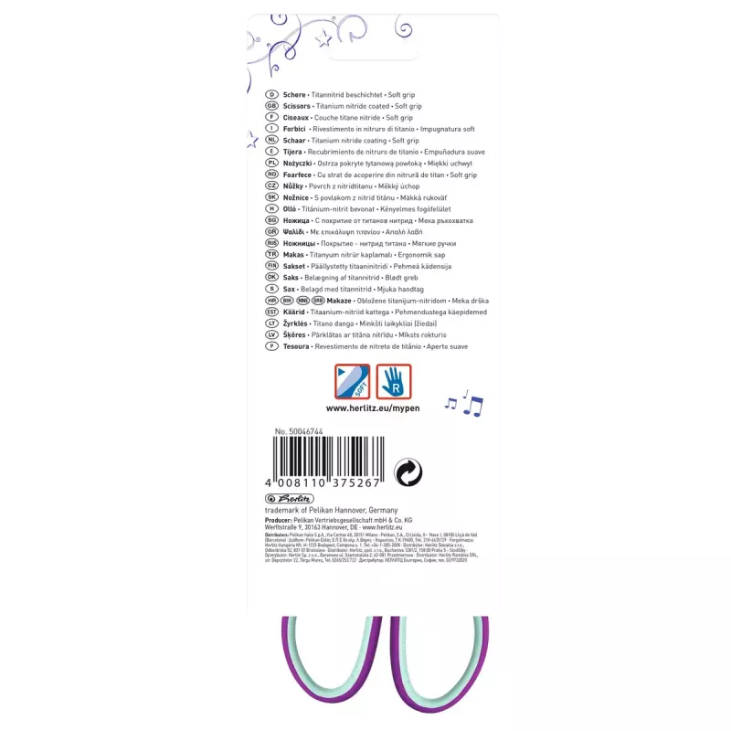 Einzelstift Herlitz my.pen Straight Cut Mint Colour Purple