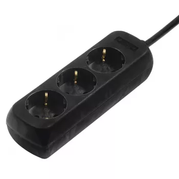 Hama 00108843 Überspannungsschutz Schwarz 3 AC-Steckdose(n) 230 V 5 m