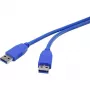 USB-Kabel Renkforce RF-4369443 0,5 m USB 3.2 Gen 1 Blau