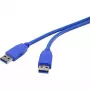 USB-Kabel Renkforce RF-4369446 USB 3.2 Gen 1 1 m Blau