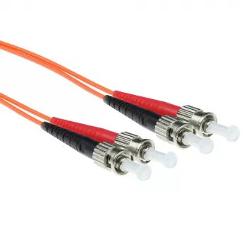 ACT 1,5 Meter LSZH Multimode 62.5/125 OM1 Glasfaser-Patchkabel Duplex mit ST-Steckern