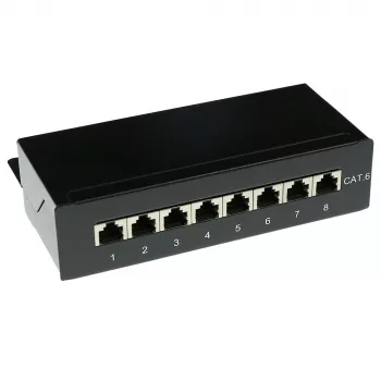 ACT FA6001 Aufputzdose geschirmt 8 Ports CAT6