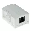Aufputzdose ACT 1-Port ungeschirmt CAT6, 39×54×29.5 mm