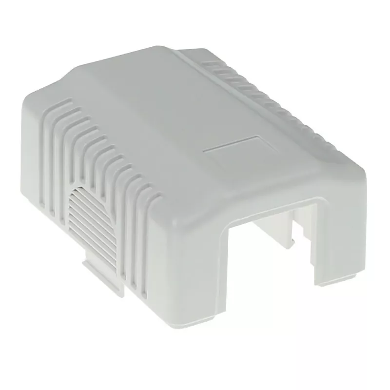 Aufputz-Abschirmdose ACT CAT6, 1-Port, 39×54×29,5 mm