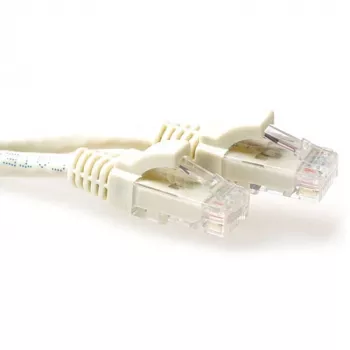 ACT Elfenbein 25 Meter U/UTP CAT6 Patchkabel mit Knickschutz und RJ45-Steckern