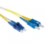 ACT 3 Meter LSZH Singlemode 9/125 OS2 Short-Boot Glasfaser-Patchkabel Duplex mit LC- und SC-Steckern