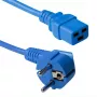 ACT Netzkabel CEE 7/7 Stecker (gewinkelt) - C19 blau 1,8 m