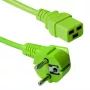 ACT Powercord Netzkabel CEE 7/7 Stecker (gewinkelt) - C19 grün 0,6 m