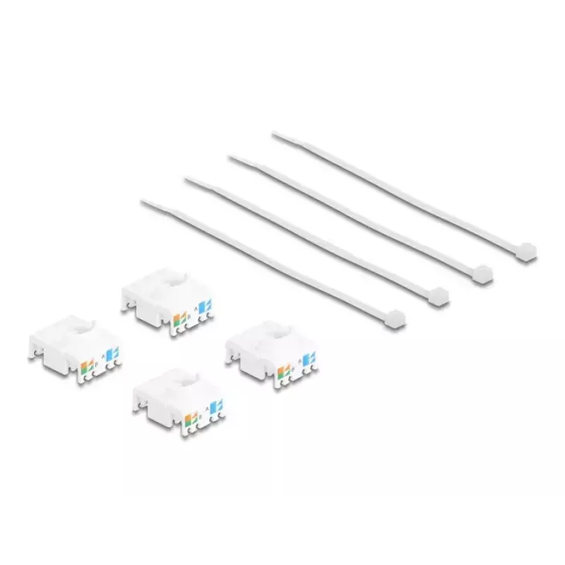 Delock 86050 Keystone-Modul RJ45-Buchse Cat.6A STP, 4er-Pack