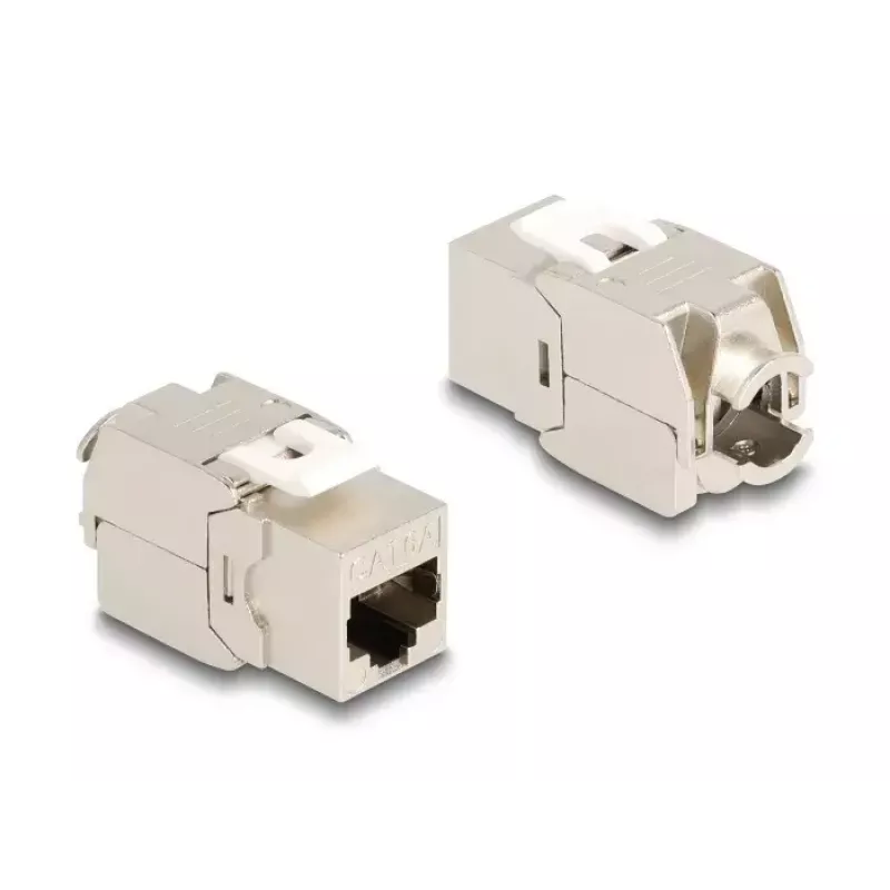 Delock 86050 Keystone-Modul RJ45-Buchse Cat.6A STP, 4er-Pack