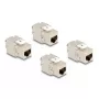 Delock 86050 Keystone-Modul RJ45-Buchse Cat.6A STP, 4er-Pack