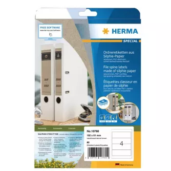 Selbstklebeetiketten HERMA 10754 Permanent Braun Rechteck 240 Stück