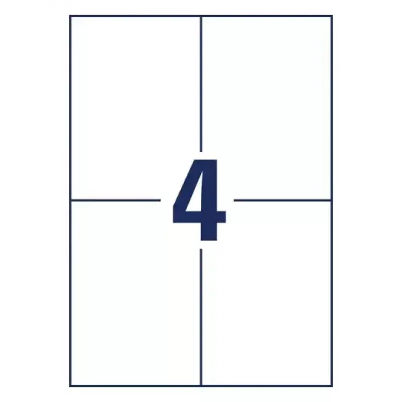 Avery Zweckform 6601 Universal-Etiketten, 105 x 148 mm, 65 Blatt (50+15), Ultragrip, randlos, weiß