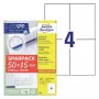 Avery Zweckform 6601 Universal-Etiketten, 105 x 148 mm, 65 Blatt (50+15), Ultragrip, randlos, weiß