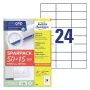 Avery Zweckform 6605 Universal-Etiketten, 70 x 37 mm, 65 Blatt (50+15), Ultragrip, randlos, weiß