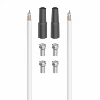 Koaxialkabel Hama 00205042 20 m Weiß Koaxialstecker