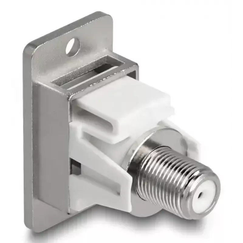 DeLOCK 90882 Steckdose IEC F Silber Weiß 75 Ω