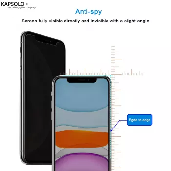 Privacy Panzerglas KAPSOLO iPhone X