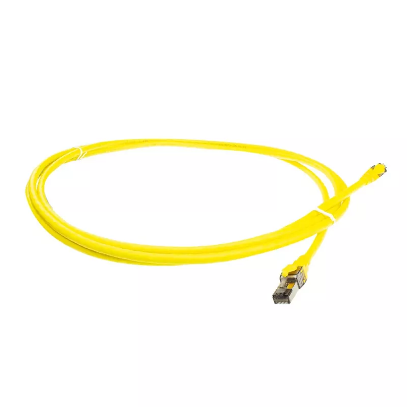 ACT gelbes 1,5 Meter SFTP CAT8 Patchkabel rastnasenfrei mit RJ45-Steckern