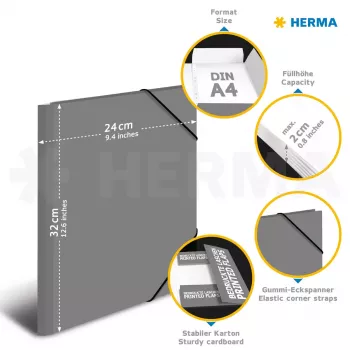 Ringbuch HERMA 19273 A4 Mehrfarbig Karton 285x315mm