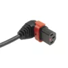 ACT Netzkabel CEE 7/7 Stecker (abgewinkelt) - C13 IEC Lock (nach unten abgewinkelt) schwarz 2 m, EL453S