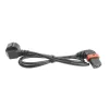ACT Netzkabel CEE 7/7 Stecker (abgewinkelt) - C13 IEC Lock (links abgewinkelt) schwarz 1 m, EL447S