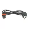 ACT Netzkabel CEE 7/7 Stecker (gewinkelt) – C13 IEC Lock (rechts gewinkelt) schwarz 1 m, EL446S