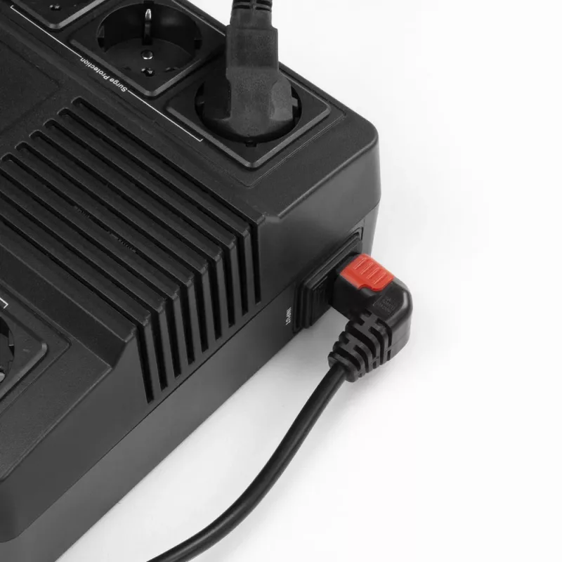 ACT Netzkabel CEE 7/7 Stecker (gewinkelt) - C13 IEC Lock (aufwärts gewinkelt) schwarz 3 m, EL456S