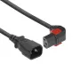 ACT Stromkabel C14 - C13 IEC Lock (abgewinkelt) schwarz 1 m, PC2044